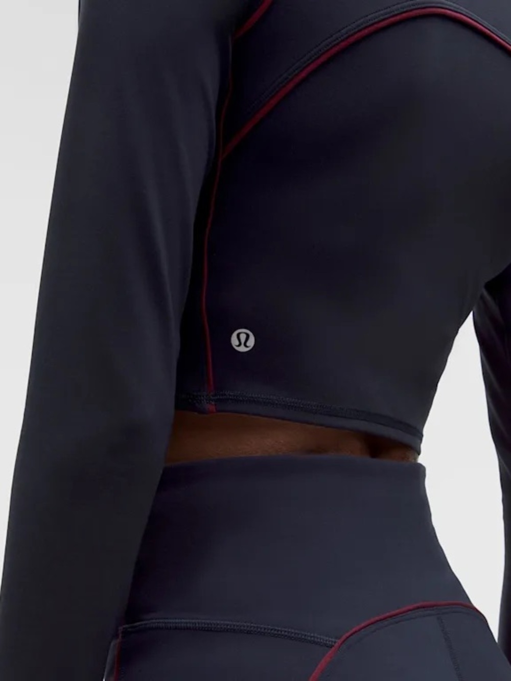 NWT Lululemon Wunder Train Cropped Long-Sleeve Half Zip True Navy Size 10 - Picture 5 of 8